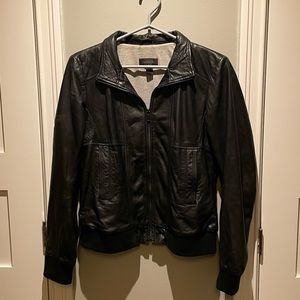 Black Danier leather jacket.